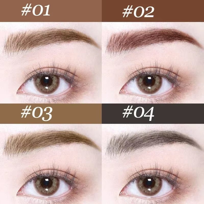 3D Dye Eyebrow Pencil – Waterproof, Smudge-Proof Brow Enhancer with Large Brush for Natural, Long-Lasting Black and Brown Brows