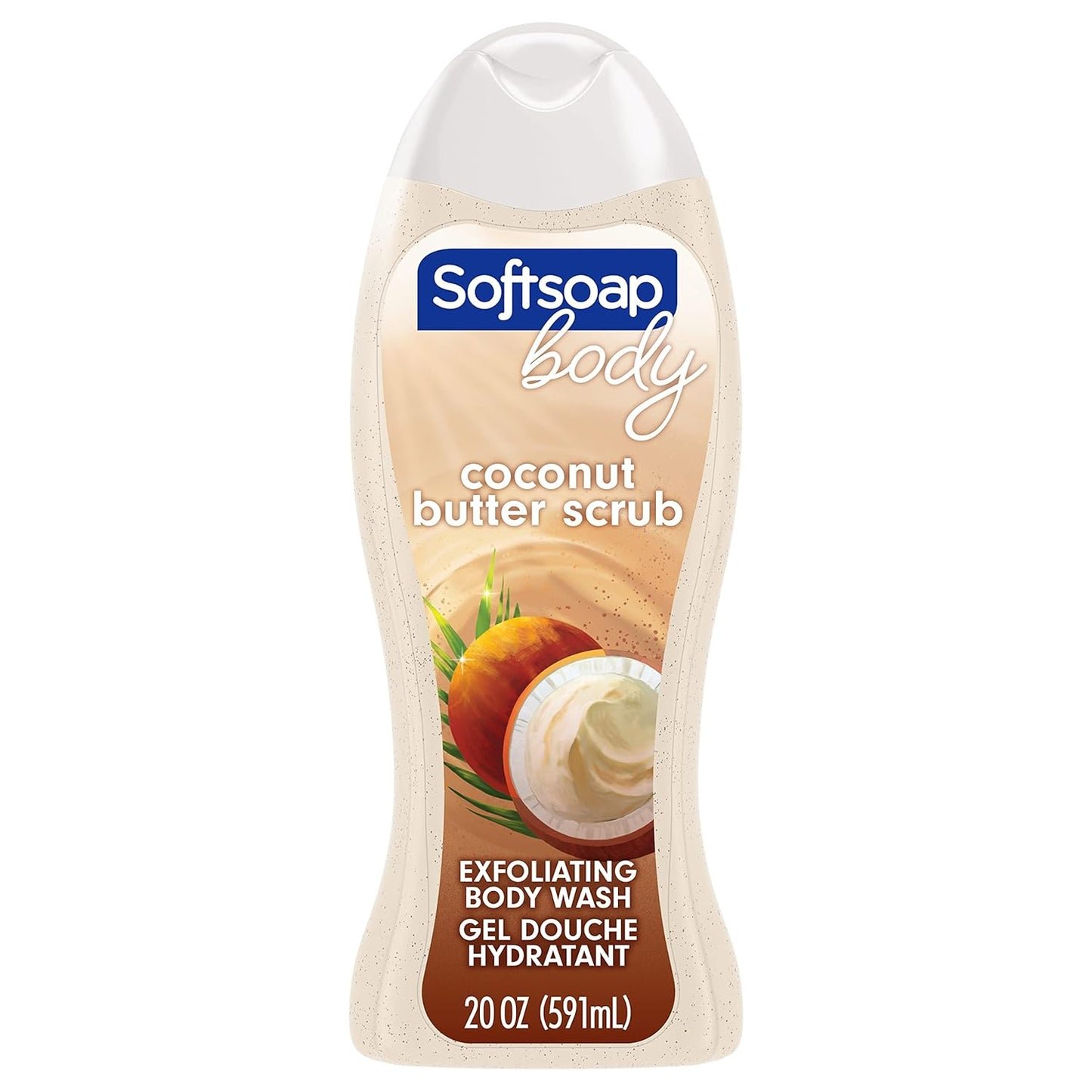Body Wash Exfoliating Scrub, Coconut Butter Scent, 20 Oz Bottle